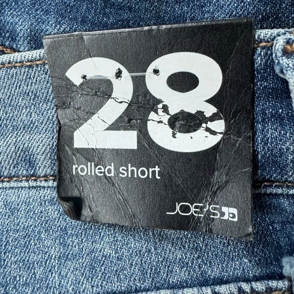 Joe’s Reese Rolled Hem Fashion Blue Denim Mid Rise Jean Shorts Size 28 New